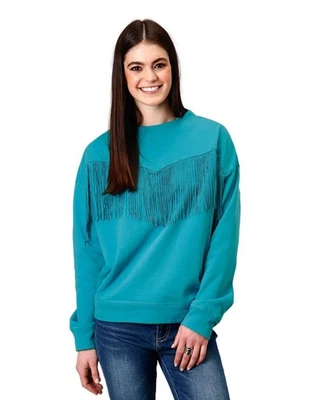 Sudadera Roper Western para mujer flecos turquesa 03-038-0514-0169 BU Foto 1 de 2