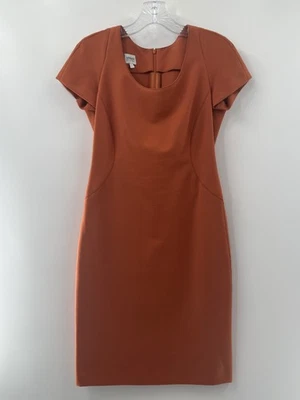 Vestido Armani Collezioni Mujer Naranja Quemado Bodycon Manga Corta Talla 2 Foto 1 de 4