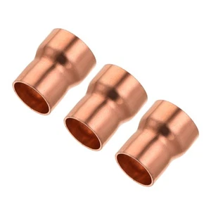 3pcs Copper Reducing Coupling Fitting with Sweat End 5/8 x 3/4 Inch ID for HVAC - Picture 1 of 7