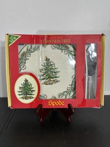 NIB Vintage Spode Christmas Tree Plate And Cake Server - Picture 1 of 10