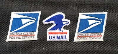 Lot Of 3 Postal Service Mail Logo Embroidered Iron/Sew-On Patches - Image 1 of 4