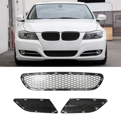 Front Lower Bumper Grille Grill Kit FOR BMW 3 Series E90 325i 328i  3PCS 08-12 Foto 1 de 4