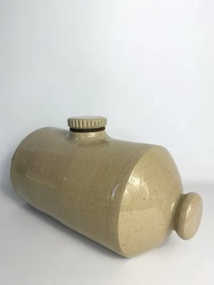 Antique Stone Bed Warmer Foot Warmer Original Stopper Cream Pearsons  England 9” - Image 1 of 4