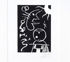 Original Miro signed linocut hand printed  from original block with COA