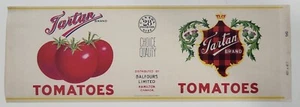 LABEL Can Tartan Brand Balfour Hamilton Ontario Canada Tomatoes - Picture 1 of 1