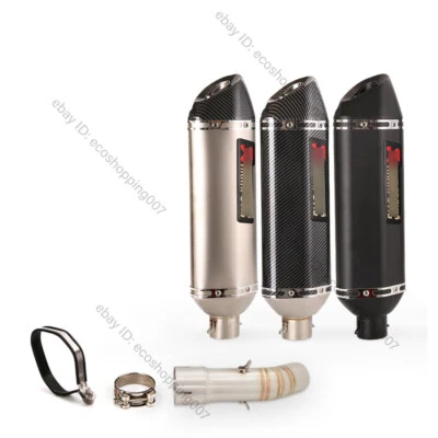 Sistema de tubo de escape medio deslizable 470 mm silenciadores puntas para Yamaha FZ8 FZ8N Foto 1 de 4