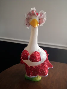 Goose clothes outfit - Red with white dots bikini w/bonnet for lg 24-27goose - Picture 1 of 4