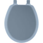 Mayfair Lift Off Round Enameled Wood Toilet Seat In Sky Blue Never Loosens New