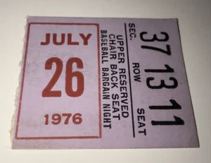 New York Yankees Baltimore Orioles Ticket Stub Reggie Jackson Bumbry HR 7/26/76 - Picture 1 of 2