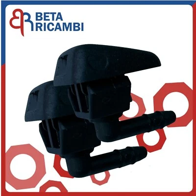 Coppia Spruzzatore Ugello Tergi Lavavetro Anteriore Per Fiat Panda Punto Ypsilon - Immagine 1 di 4