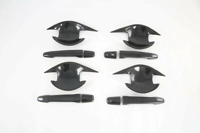 Cubierta de tazón de manija de puerta de fibra de carbono para accesorios de automóvil Mitsubishi ASX 12 piezas 2020 Foto 1 de 4