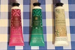 3 Bath and Body Works Christmas Scented Hand Creams 1 oz - Picture 1 of 1
