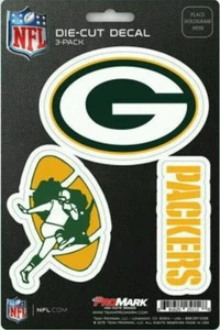 New NFL Green Bay Packers Team ProMark Die-Cut Decal Stickers 3-Pack - Picture 1 of 1
