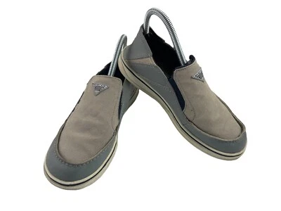 Columbia PFG Boat Shoes Youth Boys Bahama Blue Grey 5M Omni Grip Slip On Sneaker - Image 1 of 4