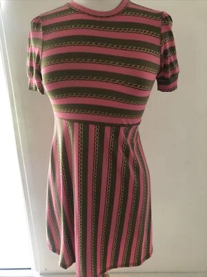 Girls Dress Size 10-12 Limited Too M Multicolored Chain Like Striped Soft Knit - Image 1 of 4