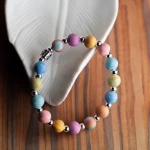 SALTWATER TAFFY Classic Stretch Bracelet by Jilzarah Handmade Petite Clay Beads - Picture 1 of 1