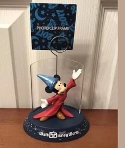 Disney ParkS MICKEY MOUSE SORCERER 2017 DESK Picture Photo Note Holder NEW - Picture 1 of 5
