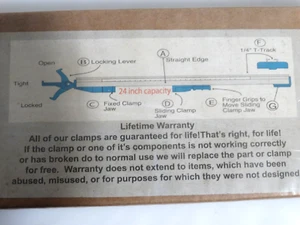 Abrazadera todo en uno E. Emerson Tool A24 abrazadera de banco de doble agarre de 24 pulgadas con pista en T - Imagen 1 de 3