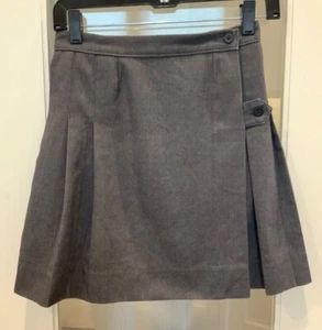 Mills Uniform Co. Girls School Uniform Kilt Skirt (M380) Gray Size 12 - Picture 1 of 6