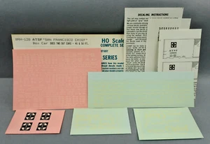 CHAMP HO SCALE BRH-128 ATSF "SAN FRANCISCO CHIEF" 40 & 50 FT. BOXCAR  DECAL - Imagen 1 de 1