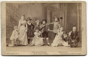 Nueva York NY Rosenfeld Liliputians El alumno en magia 1890 por Pach Bros. - Imagen 1 de 2