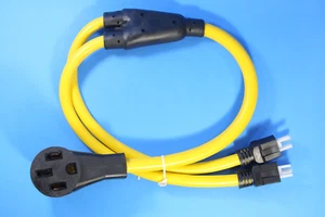 RV  Marine Y Splitter Combiner 2 x 120v Male To 50 Amp Female 3ft Long New - Bild 1 von 2