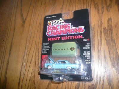 Chevy Impala SS 1964 Racing Champions edición como nueva con emblema y soporte de exhibición nuevo en paquete Foto 1 de 2