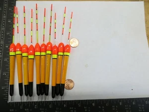 10 NEUE HOLZ SLIP SCHWIMMER / BOBBER PANFISH EISANGELN KEIN EINFRIEREN ONLINE B225 - Bild 1 von 3