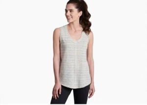 Kuhl Women's Aria Tank Top Shirt Top Blouse V Neck Striped Size L - Picture 1 of 7