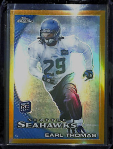 2010 Topps Chrome Football Gold Refractor Rookie #C135 Earl Thomas No 2 of 50