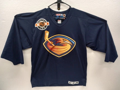 Men's Vintage CCM Atlanta Thrashers Center Ice Practice Jersey Size M Cover
