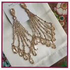 $128 Kate Spade Bridal Wedding Cascade ROSE GOLD Chandelier STATEMENT Earrings