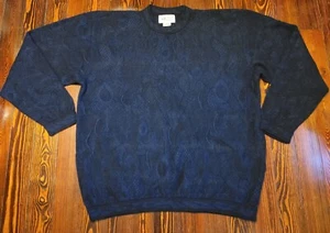 100% Cashmere Coogi Australia Crewneck Sweater XL Fit 2X-3XL Check Measurements - Picture 1 of 9