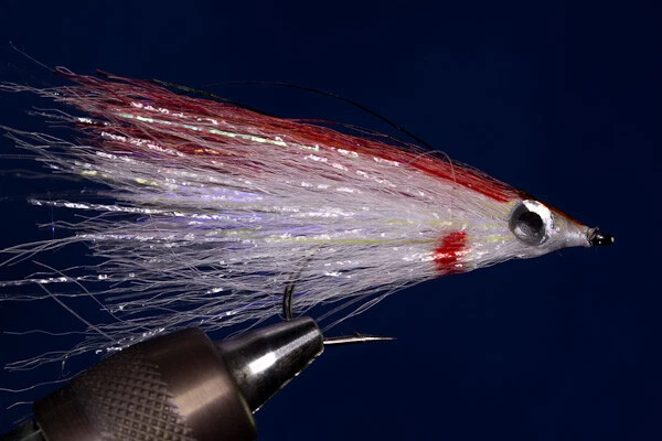 Fliegentom Shad Streamer rot-weiß (Salzwasser) - Bild 1 von 1