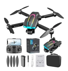 Drone w/ 6k 2-Axis Camera, Smart Obstacle Avoidance, LED lights, Gesture Control - Picture 1 of 9