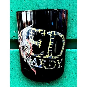 Vintage Ed Hardy von Christian Audigier Black Dragon Glas 12 Unzen Double-Old-Fash - Bild 1 von 3