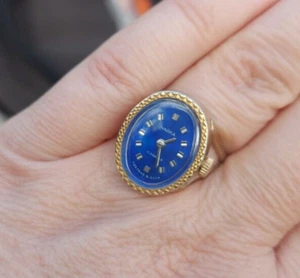 Orologio da donna dorato CHAYKA Signet vintage bellissimo URSS sovietico meccanico traforato - Foto 1 di 6