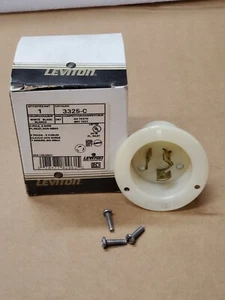 Leviton 3325-C 20A 125/250V maschio attacco pannello flangiato ingresso blocco torsione connettore - Foto 1 di 3