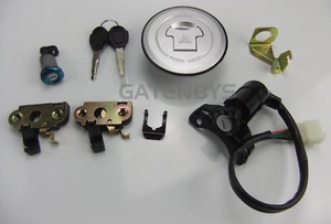 New Lock Set For LEXMOTO Hawk 125 Ignition Switch Fuel Cap Seat Lock Keys - Picture 1 of 16