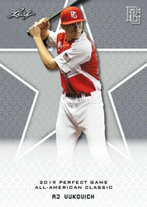 AJ VUKOVICH 2019 LEAF PERFECT GAME "LIMITED EDITION" ROOKIE CARD! - Picture 1 of 1