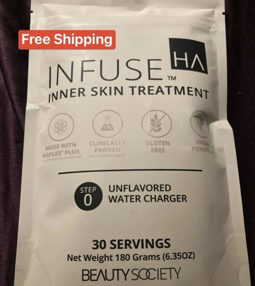 Beauty Society INFUSE HA Inner Skin Treatment NEW Unflavored Vegan-Free Shipping - Image 1 of 1