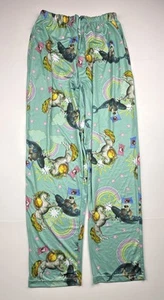 Pantalones de pijama unisex talla pequeña brevemente declarados salón dormir unicornio arco iris pug - Imagen 1 de 8