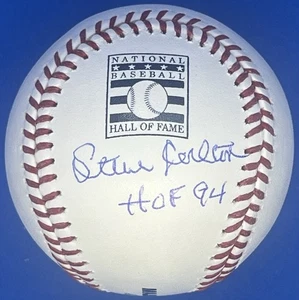Steve Carlton Signed Autographed Hall Of Fame Logo Baseball w/ “HOF 94” Beckett - Picture 1 of 3