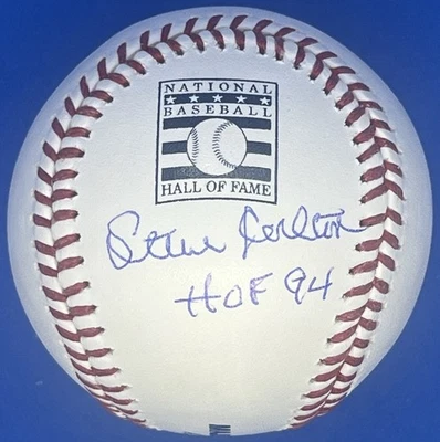 Steve Carlton Signed Autographed Hall Of Fame Logo Baseball w/ “HOF 94” Beckett - Image 1 of 3
