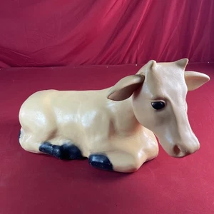Stampo soffiaggio mucca presepe natalizio plastica schiuma generale vintage - luce mancante - Foto 1 di 7