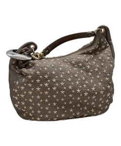 JIMMY CHOO Star Studded Shoulder bag Beige From Japan - Picture 1 of 10