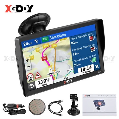 XGODY Auto PKW LKW Truck 9 Zoll Navigationsgerät GPS Navi PLZ Ziel Eingabe POIs - Bild 1 von 4