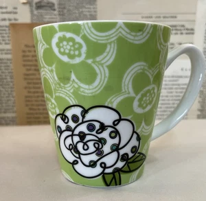 Alexandra & Company Lime Green Floral Coffee Cup - Picture 1 of 6