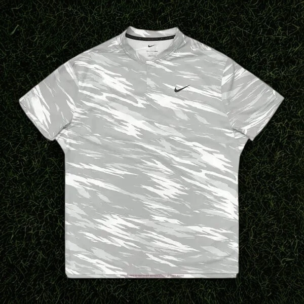 耐克 Tiger Woods Dri-FIT ADV Blade Polo 衫男式 L 灰色白色迷彩 DA3072-100 — 第 1/4 张图片
