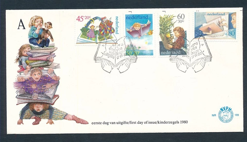 D466487 Netherlands FDC Children Stamps 1980 NVPH 189 - Image 1 of 1